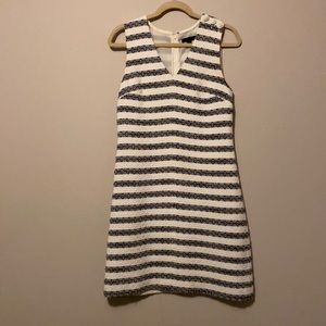 J. Crew Black and White Striped Dress